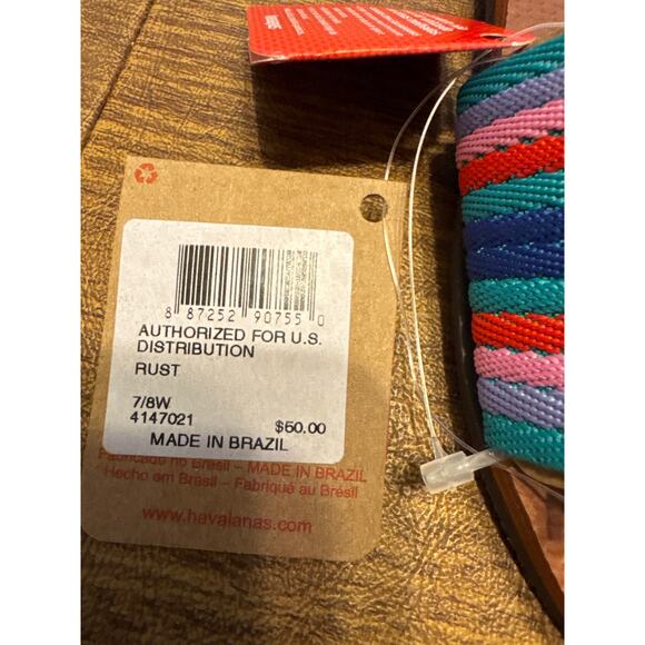 Havaianas Women You Malta Mix Sandals  Beach Sandals - Rust Women's 7/8 - Picture 5 of 7